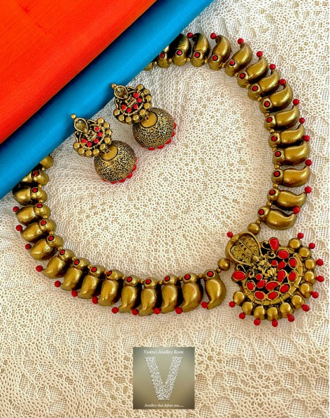 Antique gold terracotta jewellery-VTCJ-03