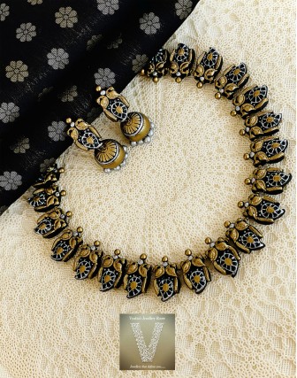 Antique gold terracotta jewellery-VTCJ-05