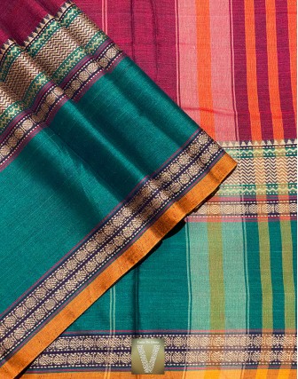 Handloom cotton saree-VHSS-1613