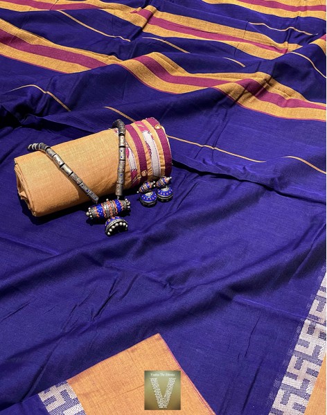 Handloom cotton saree-VHSS-1617