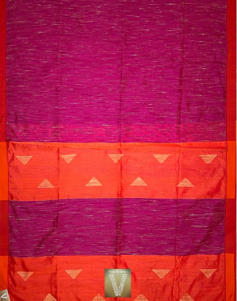 Pink jute silk saree-VJSS-1484