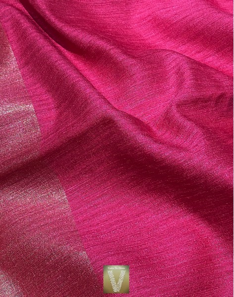 Pink jute silk saree -VJSS-1642