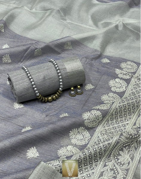 Jute Kota tissue saree -VKJT-1419