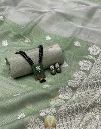 Jute Kota tissue saree -VKJT-1420