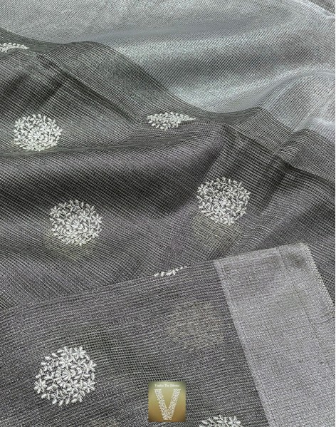Jute Kota tissue saree -VKJT-833