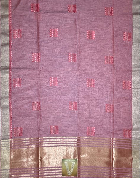 Linen silk saree-VLNS-1557