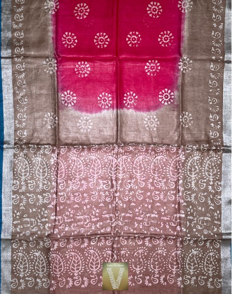 Linen saree-VLNS-1621
