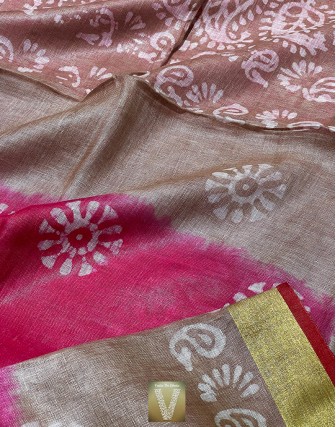 Linen saree-VLNS-1621a