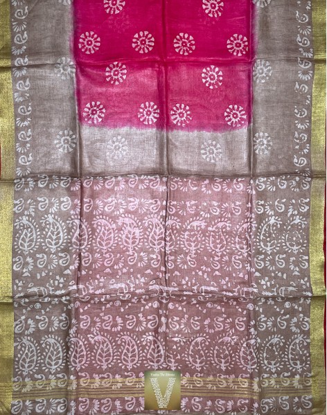 Linen saree-VLNS-1621a