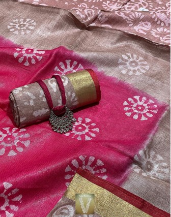 Linen saree-VLNS-1621a