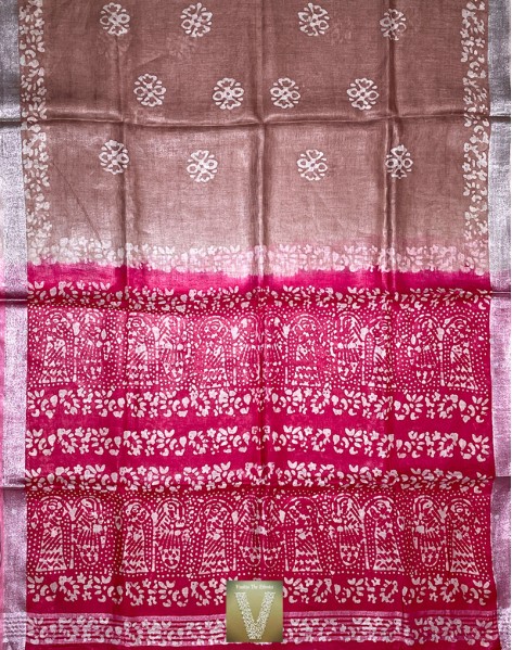 Linen saree-VLNS-1624