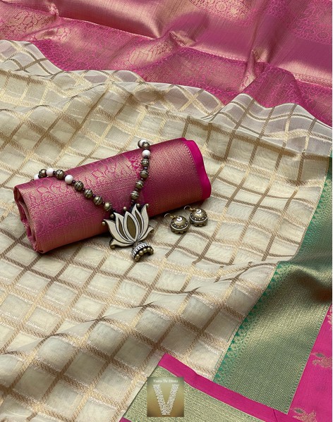 Organza sarees-VOGS-1393