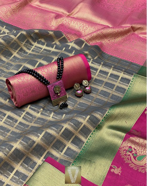 Organza sarees-VOGS-1395