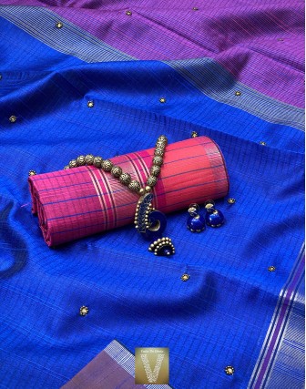 Semi Raw silk sarees-VSRW-1305