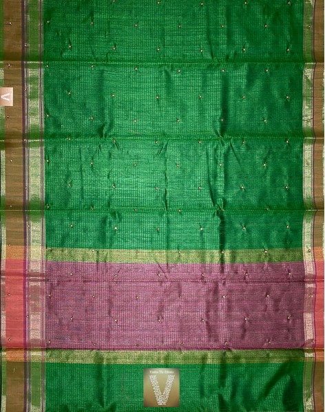 Semi Raw silk sarees-VSRW-1308