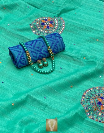 Semi tussar sarees-VSTS-1075