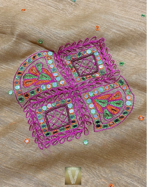 Semi tussar sarees-VSTS-1080